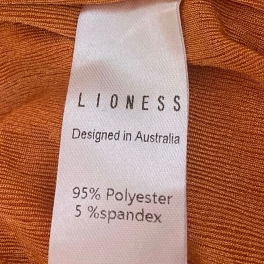 Lioness Orange Velvet Velour Sleeveless Racerback Tank Mini Bodycon Dress Size S - Picture 5 of 5